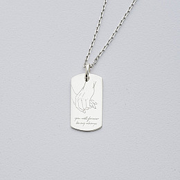 Серебряный жетон Рука в руке Оникс