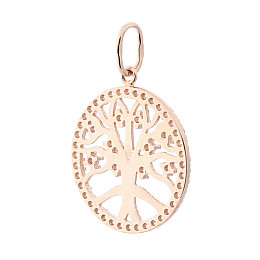 Золотой кулон Древо жизни (фианиты) п03012 Оникс