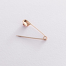 Золотая детская булавка Цветочек с эмалью зак00045 Оникс