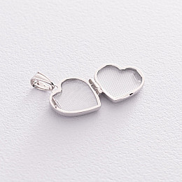 Золотой кулон для фотографии Сердце п01776 Оникс