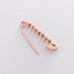 Золотая булавка Шарики  3.0 см зак00290 Оникс