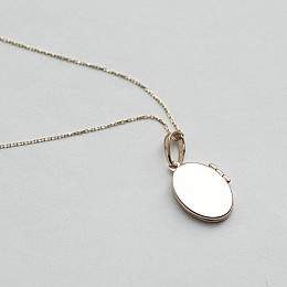 Золотой кулон для фотографии п00864 Оникс