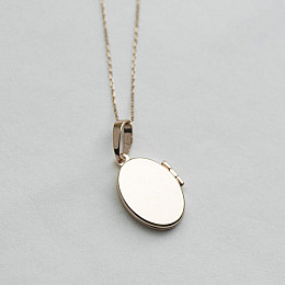 Золотой кулон для фотографии п00864 Оникс