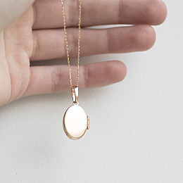 Золотой кулон для фотографии п00864 Оникс