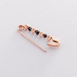 Золотая булавка Шарики с фианитами 2.7 см зак00292 Оникс