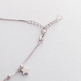 Серебряный браслет на ногу со звездочками 141361 Оникс 20