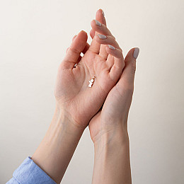 Кулон Ангел в красном золоте п03572 Оникс