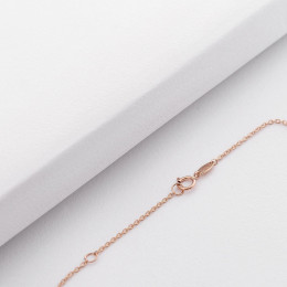 Золотой браслет на ногу Клевер б03683 Оникс 26