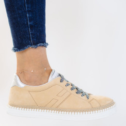 Золотой браслет на ногу Клевер б03683 Оникс 26