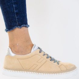 Золотой браслет на ногу Клевер б03683 Оникс 26