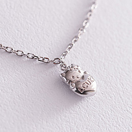 Серебряный браслет на ногу с фианитами 14979 Оникс 28