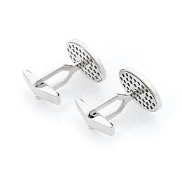 Золотые запонки с фианитами зап00069 Оникс