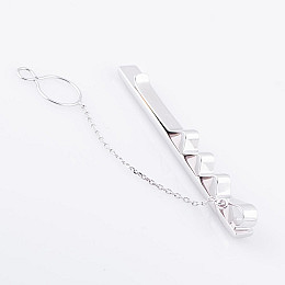 Зажим для галстука из белого золота заж00116 Оникс