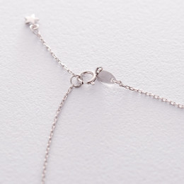 Золотой браслет на ногу Звезды б04216 Оникс 28