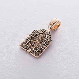 Подвеска Икона Божией Матери Милующая (чернение) п01859 Оникс