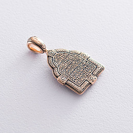 Подвеска Икона Божией Матери Тихвинской (чернение) п00790 Оникс