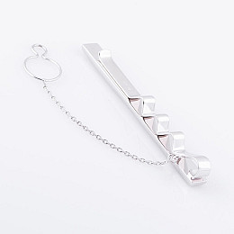 Зажим для галстука из белого золота заж00120 Оникс