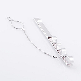 Золотой зажим для галстука заж00119 Оникс