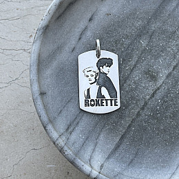 Серебряный жетон Roxette (большой) жетонб2 Оникс