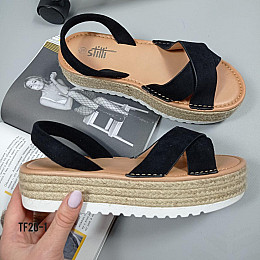 Босоніжки Stilli TF20-1 BLACK 38 Чорний (TF20-1BK)