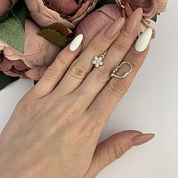 Срібна каблучка SilverBreeze з емаллю (2081982)