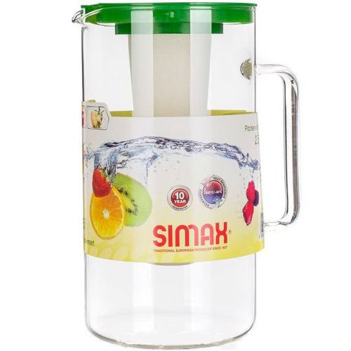Кувшин 2,5 л с емкостью для льда прозрачный / зеленый Simax 2544 / L SIM