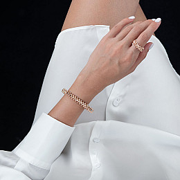 Браслет Тереза в красном золоте б04399 Оникс