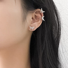 Сережки Метелики з круговими штангами K-POP 2шт Bioworld (13663)