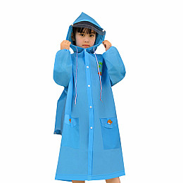 Плащ-дощовик дитячий Lesko 615 Beach M (110-116 см) водонепроникний з місцем під рюкзак Blue