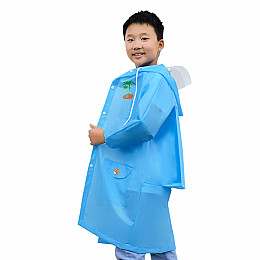 Плащ-дощовик дитячий Lesko 615 Beach M водонепроникний Блакитний