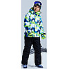 Зимняя лыжная куртка с капюшоном пэчворк DEAR RABBIT MZK02212 4T 108 см Разноцветный