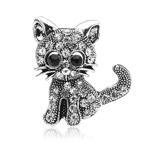 Брош BROCHE Котик серебристая BRBF110705