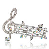 Брошь BROCHE Скрипичный ключ Ноты серебристая BRSF110840