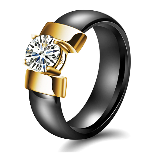 Кольцо керамическое Black Gold-Jo Berkani ТA27856