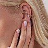 Серебряная серьга - каффа Линии 123109 Оникс 0.90 г