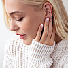 Серебряная серьга - каффа Линии 123109 Оникс 0.90 г