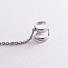 Серебряная серьга - каффа с фианитами 4998 Оникс 1.93 г Белый