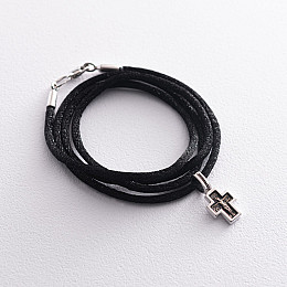 Золотой детский крестик чернение п03210 Оникс 1.87 г