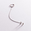 Серебряная серьга - каффа 4999 Оникс 1.62 г Белый