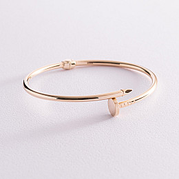 Браслет гвоздь в желтом золоте б03294 Оникс 6.15 г