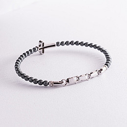 Мужской браслет Крест Zancan EXB712-N 11.10 г Серый