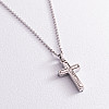 Мужское колье Крест из серебра ZANCAN EXC487-60 Оникс 5.40 г