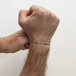 Серебряный мужской браслет ZANCAN ESB165 Оникс 5.1 г