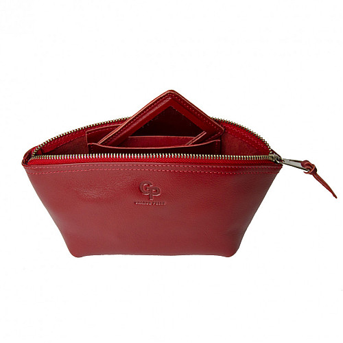 Косметичка Grande Pelle 805660 Красная 11 × 24 × 7.5