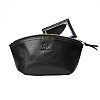 Косметичка Grande Pelle 805610 глянцевая кожа Черная 11 × 24 × 7.5