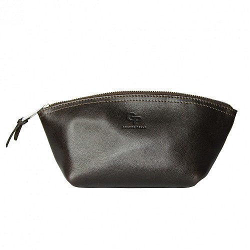 Косметичка Grande Pelle 805620 глянцевая кожа Коричневый 11 × 24 × 7.5