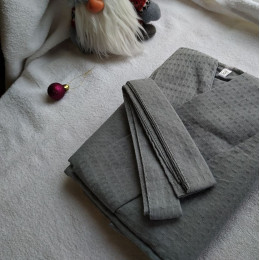 Вафельный халат Luxyart Кимоно размер (42-44) S 100% хлопок орхидея (LS-3371)