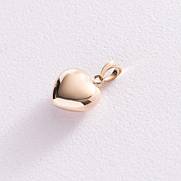 Кулон Сердце в жовтому золоті п03666 Оникс