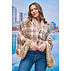 Тепле кашемирове пончо з утепленням мехом (7012) Braxton One size Бежевий