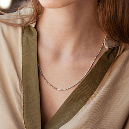 Цепочка Шарики в трех цветах золота ц00442 Оникс 45